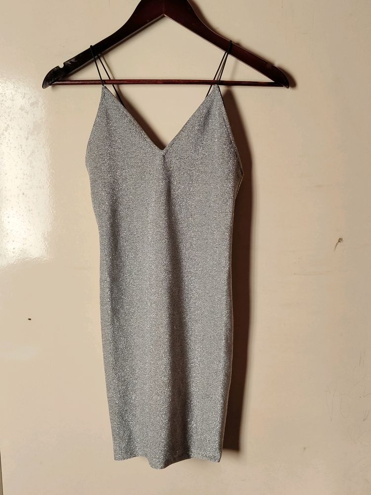 H&M Cute Silver Dress