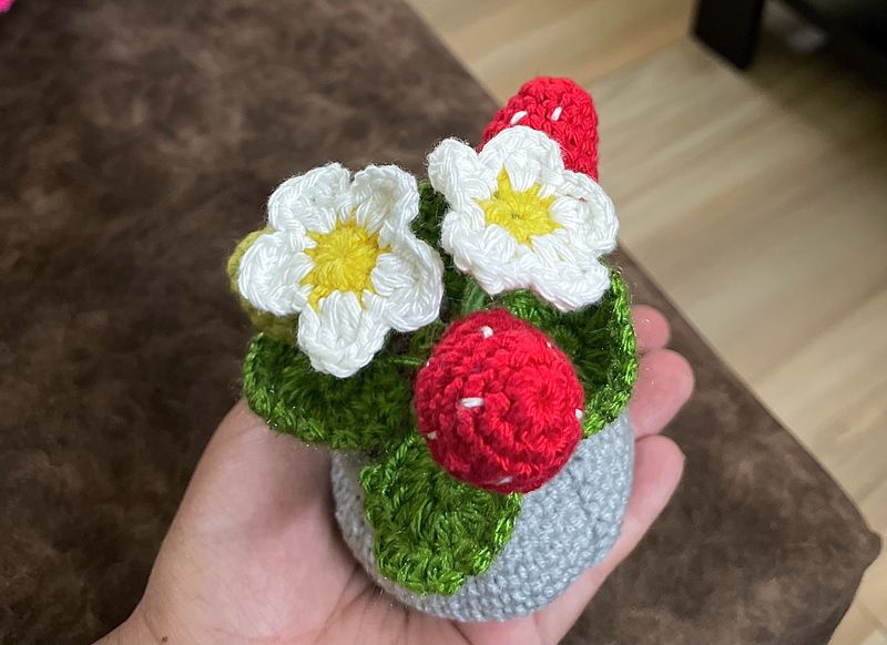 Strawberry Crochet Basket