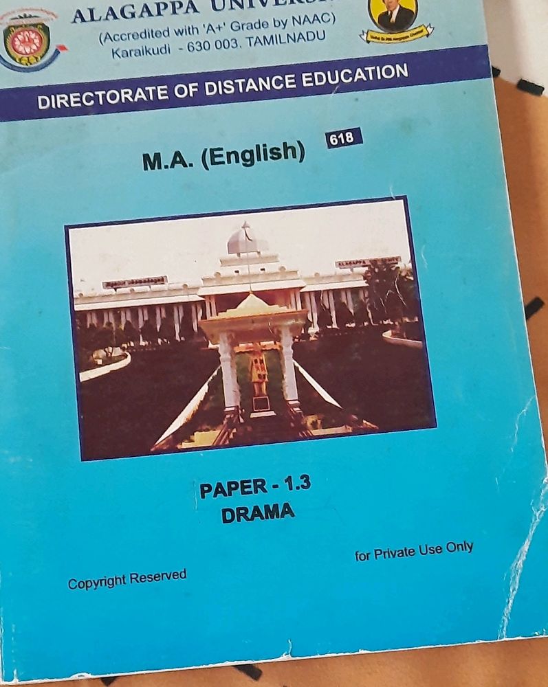 M.A. ENGLISH (DRAMA)