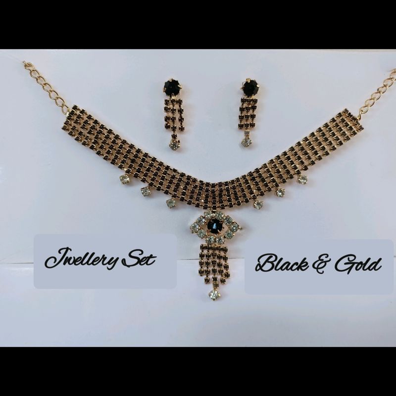 Black & Gold Jwellery Set