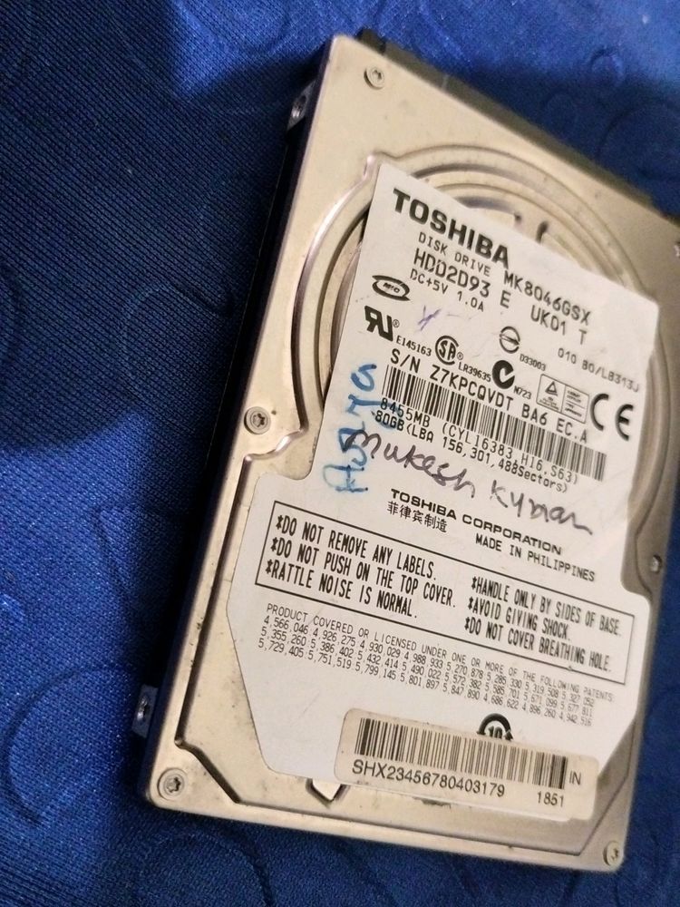 Toshiba Laptop HDD 80GB