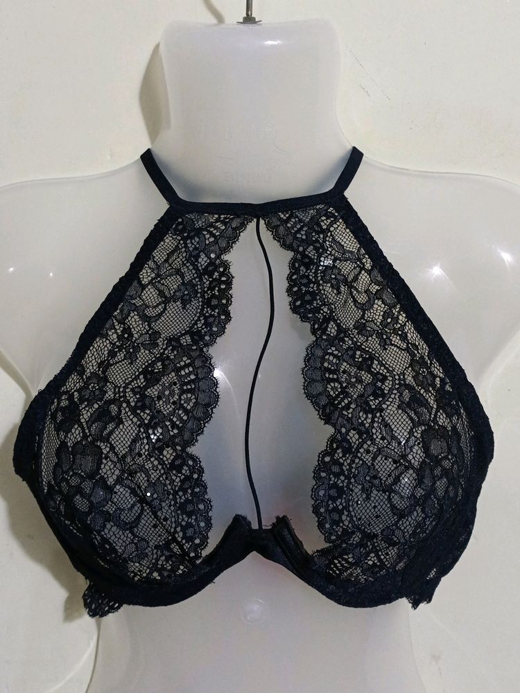 SEXY BLACK NET BRALETTE