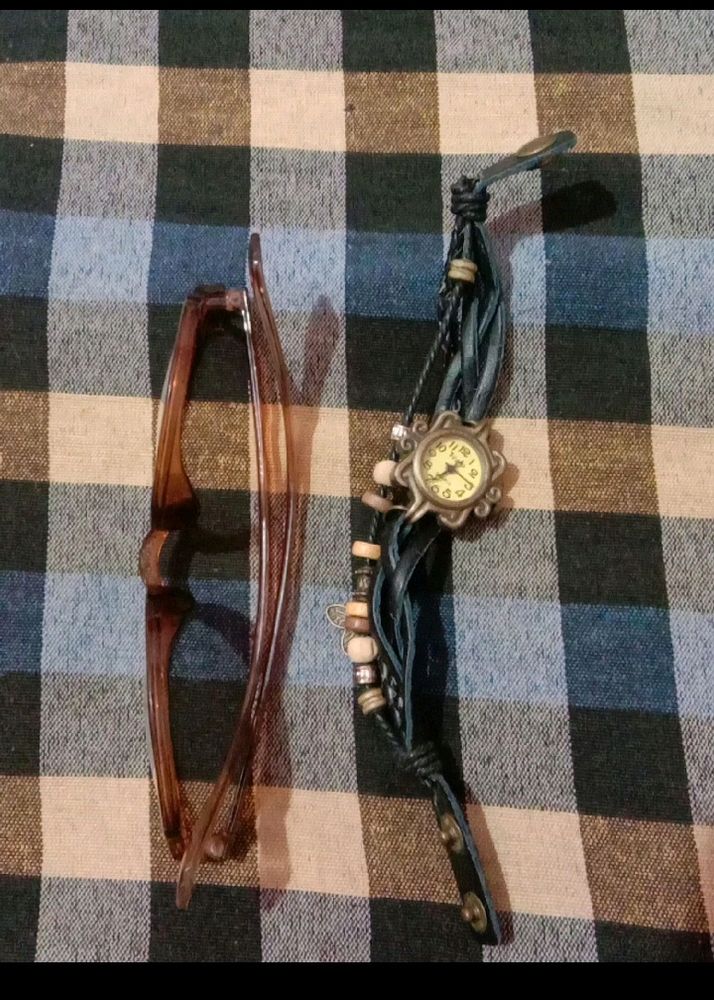 Combo Of Watch & Glass