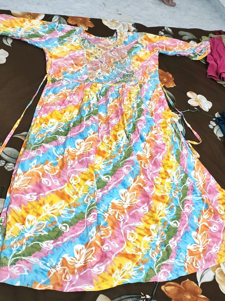 Multi Coloured Nyra Cut Gown