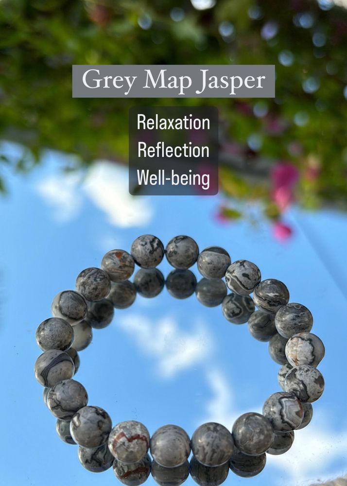 Grey Map Jasper - Reiki Infused