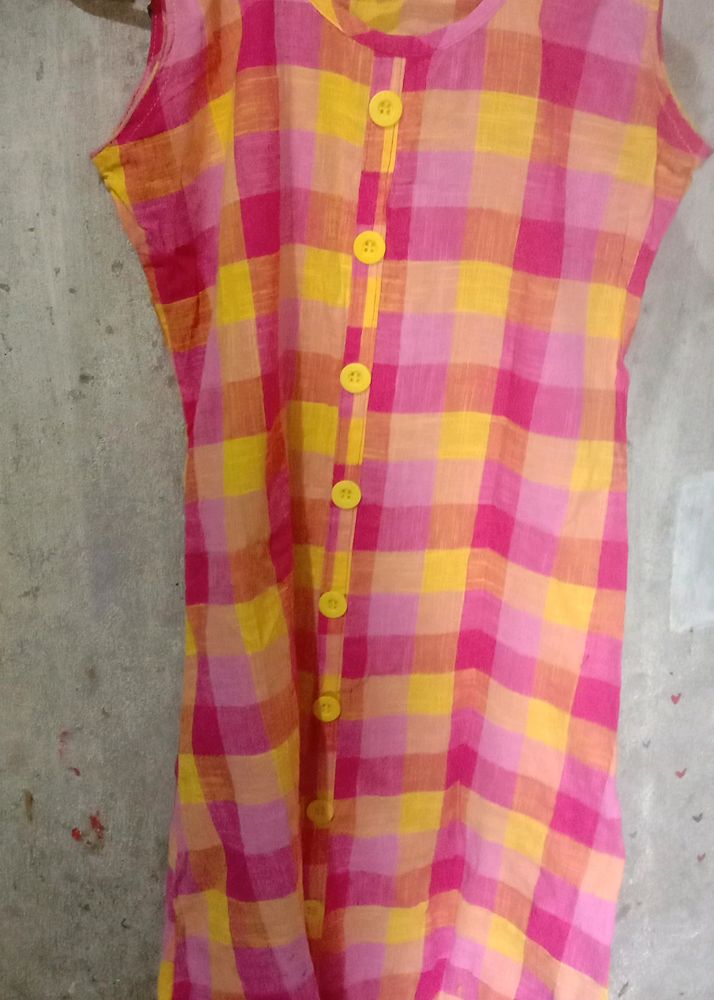 Cotten Sleevless Kurti