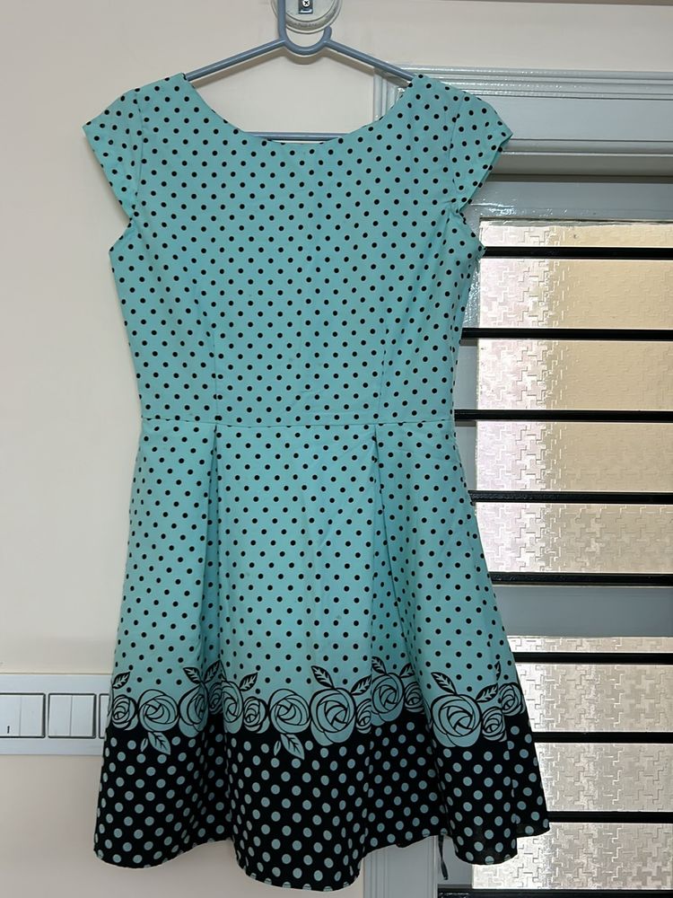 Cute Polka Dot Blue Dress