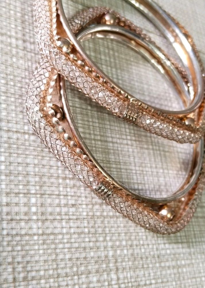 Women Golden Bangles Size Is 2.5