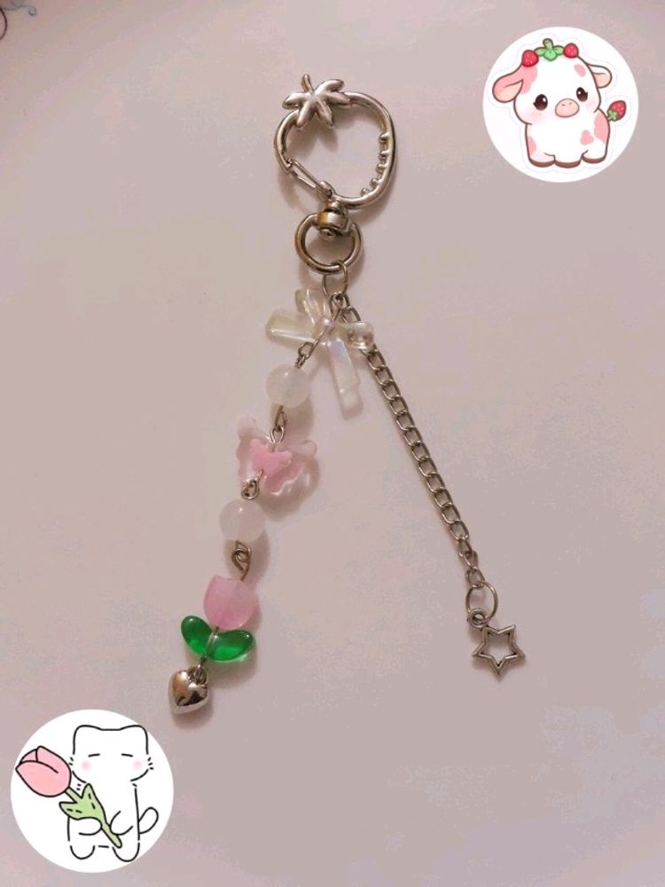 Handmade Strawberry Keychain🍓𐙚🧸ྀི