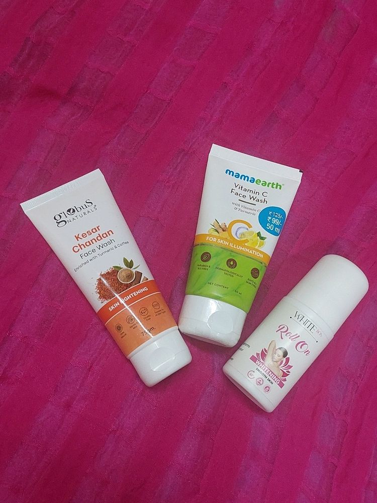 Skin care Combo 2 Face washes + Underarm Roll-On