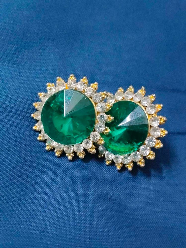 Green Stone Studs