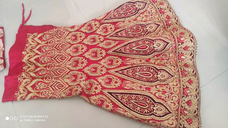 Wedding Lhengha With Net Dupatta