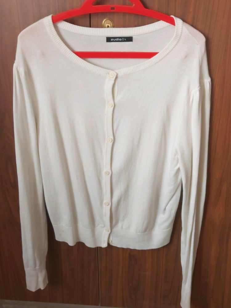 Zudio White Sweater