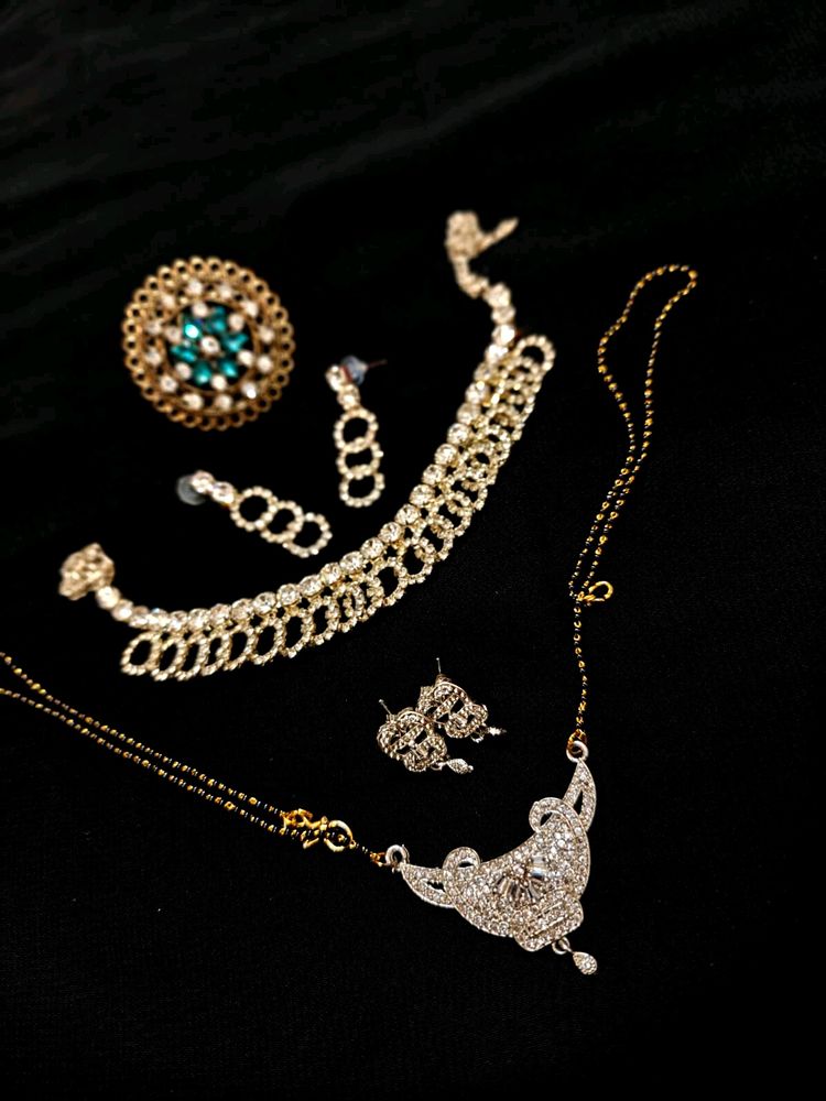 Combo Of Mangalsutra & Set With Complimentry Ring.