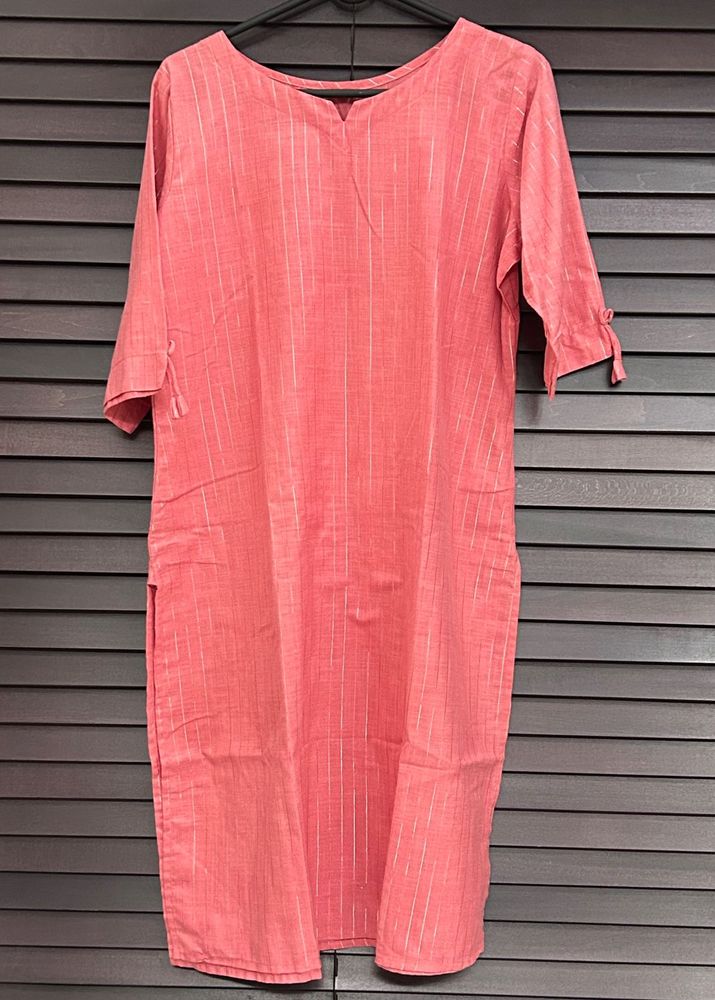 Pink Straight Fit Kurta