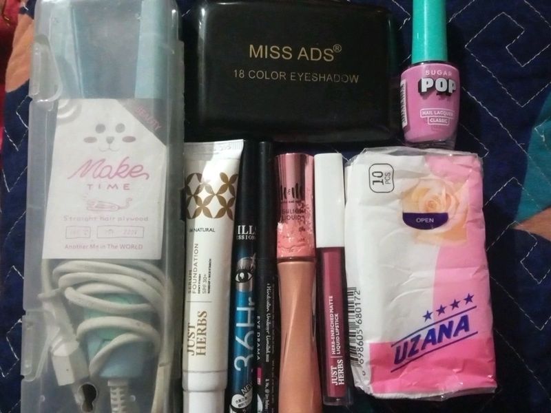 Makeup Kit + Mini Hair Straightener