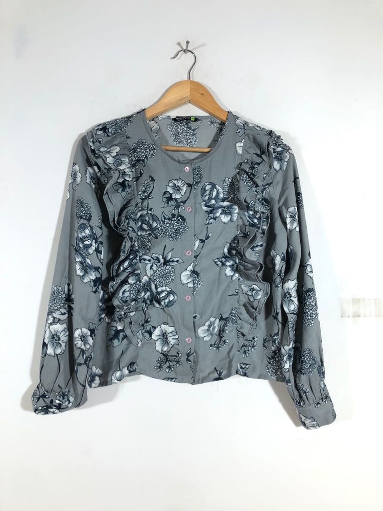 Grey Printed Top (Women’s)