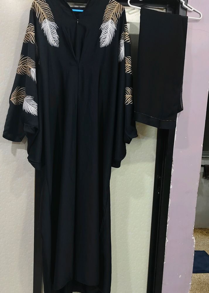 Nida Material Embroidery Work Abaya