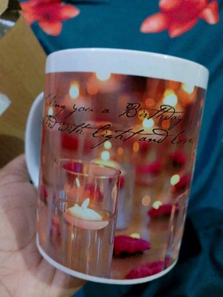 Candle Design Beautiful Mug With Keychain