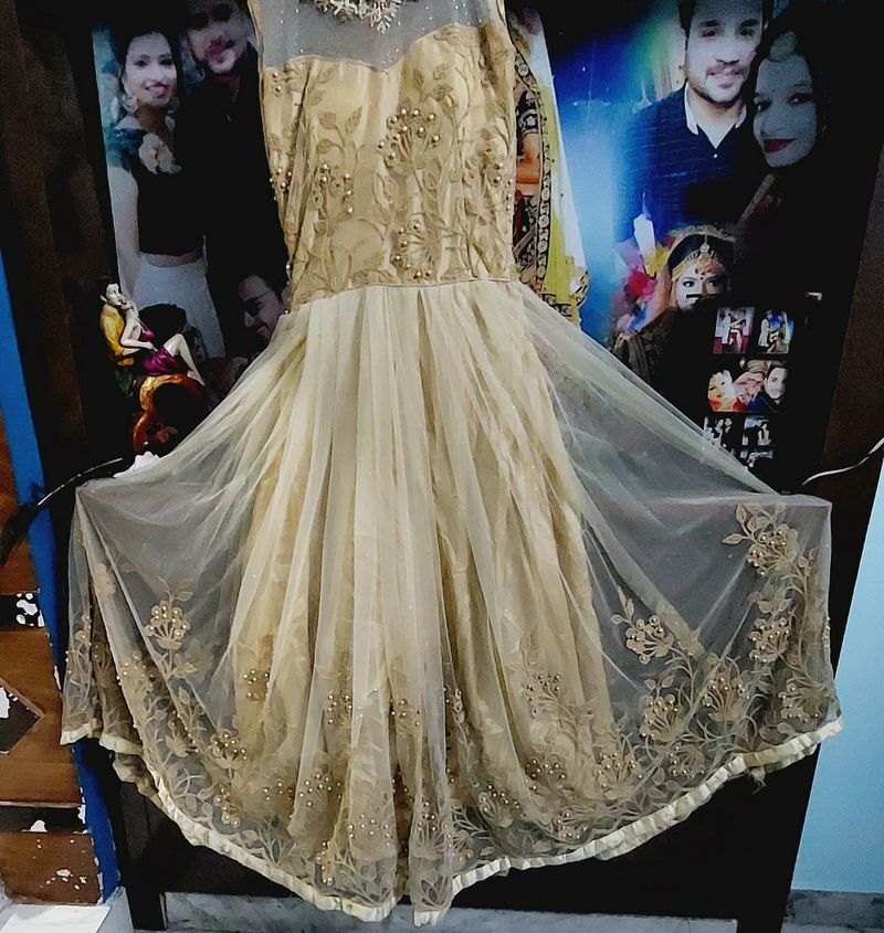 Golden Party wear Gown