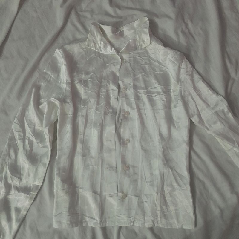 A Satin Off white Shirt