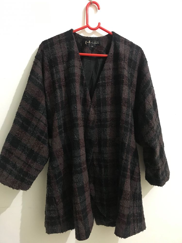 Brown Checked Coat