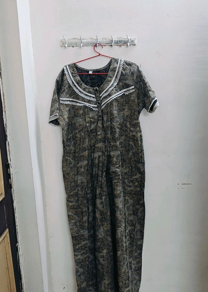 Grey Cotton Nighty