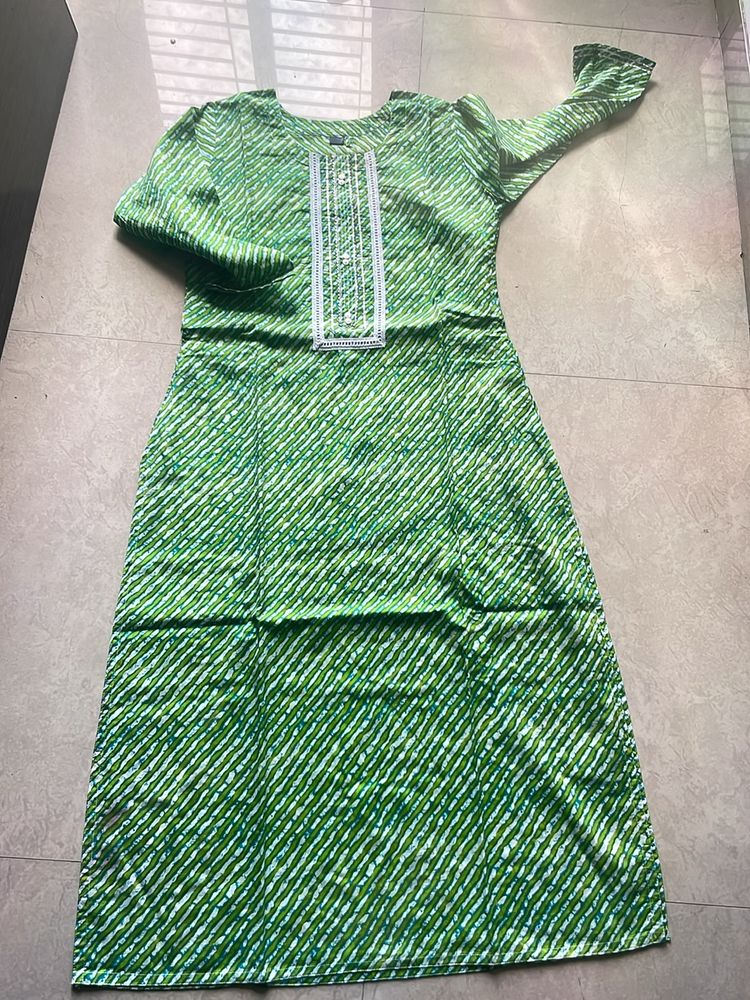 Straight Kurti Green