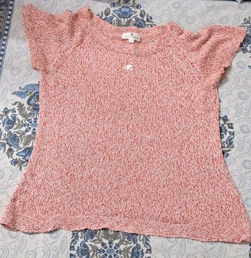 Cute Peach Top For Casual Wear.