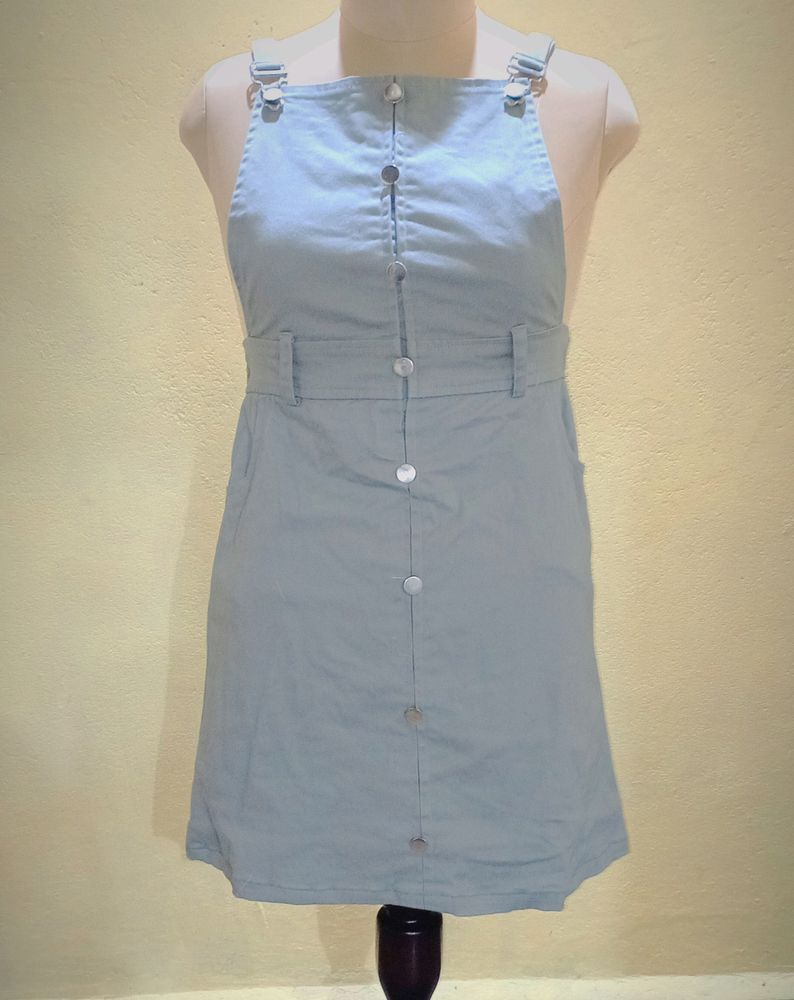 Grey Dungree Dress