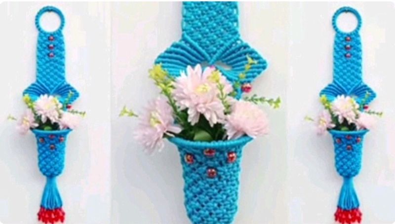 Macrame Mobile Stend.     Flower Wall Henging 2pc