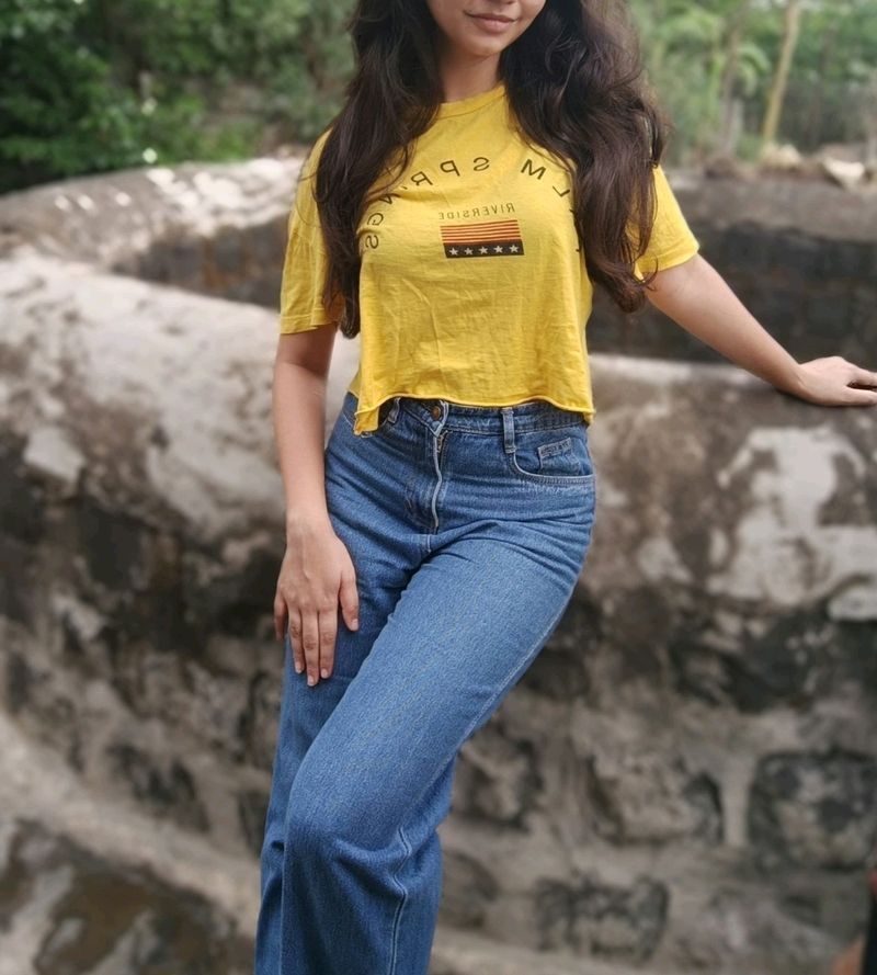 Cute Yellow Crop Top