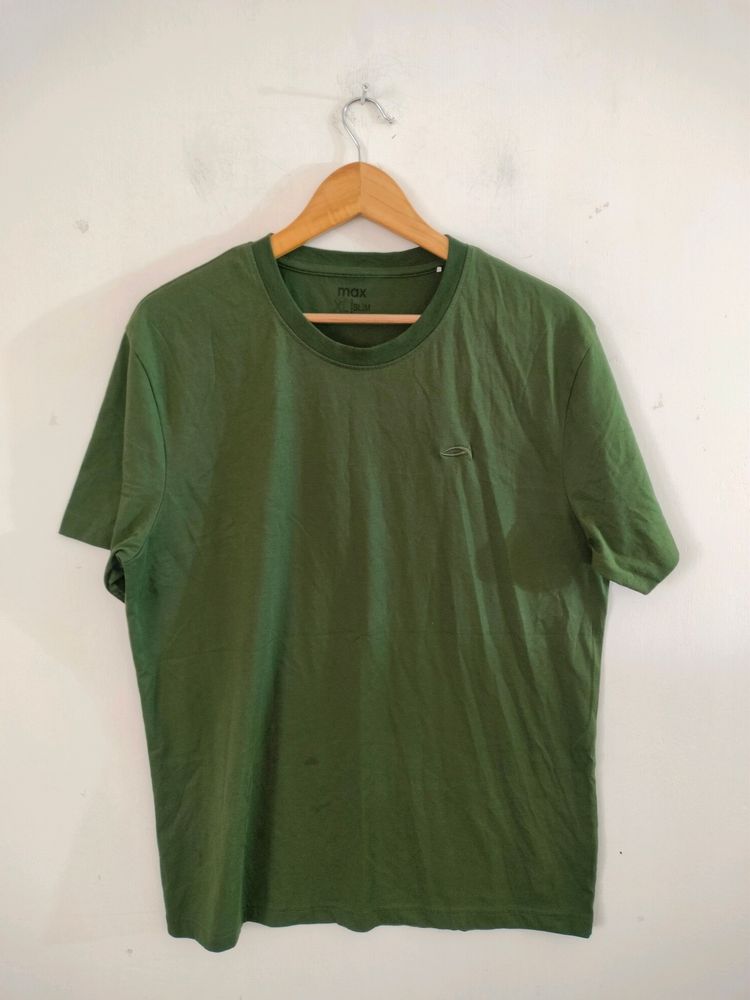 Olive Green Casual T Shirt (Men's)