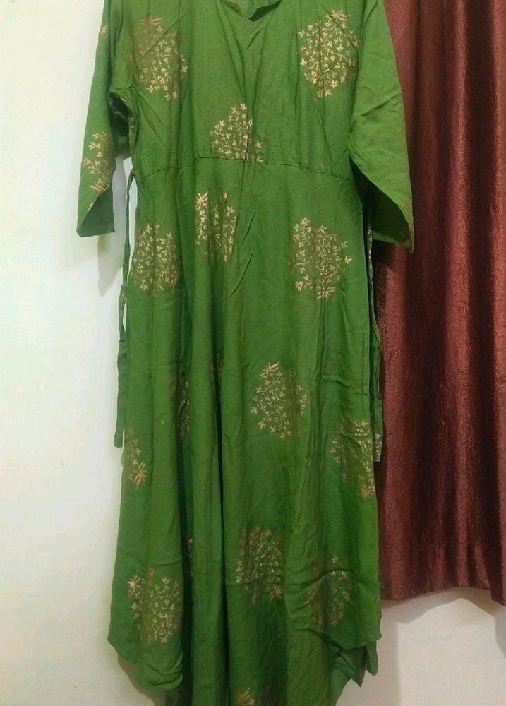 Green Frock Kurti