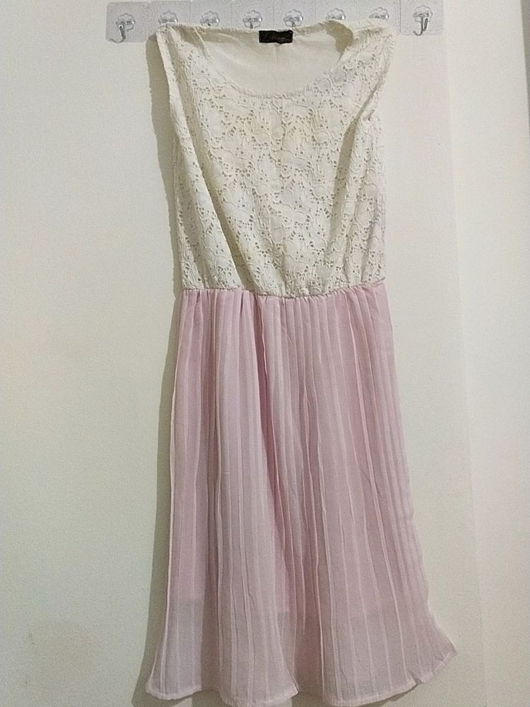 Pink  Off-white Dress