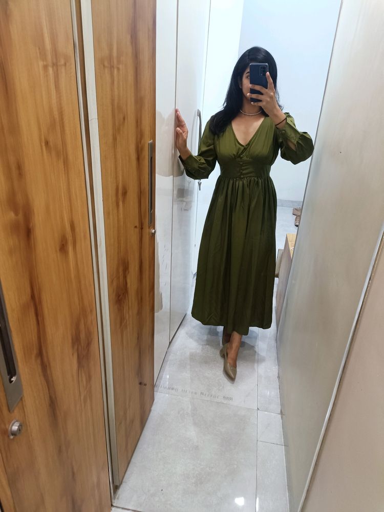 Olive Green Dress