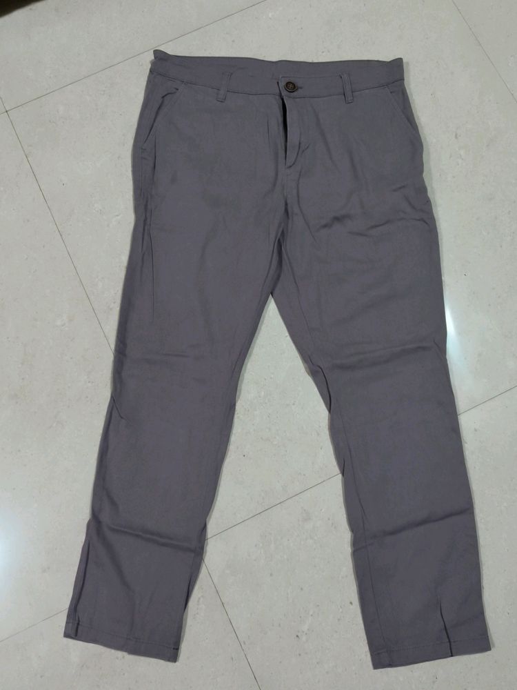 MAST & HARBOUR, GREY COLOUR FORMAL TROUSERS