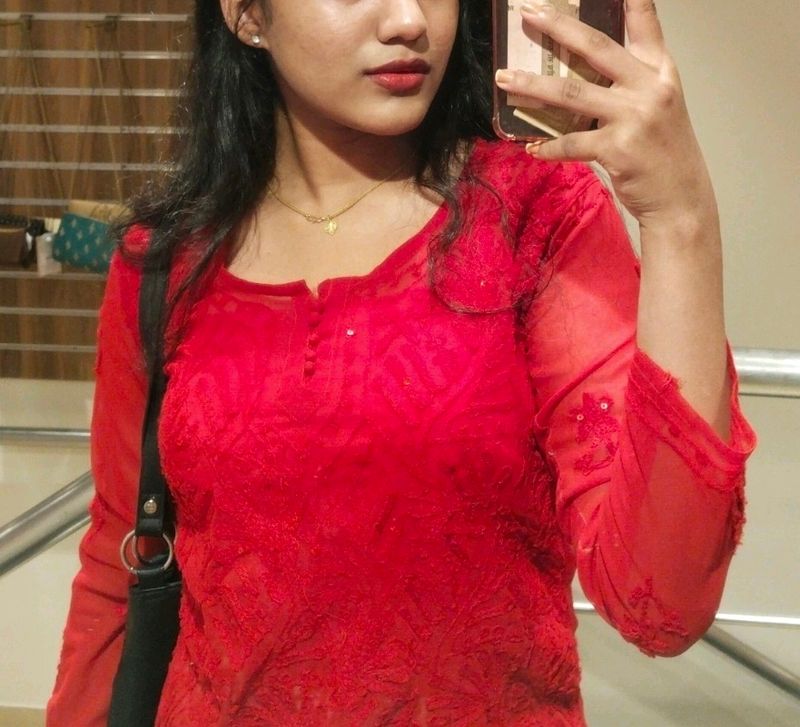 Red Short Kurti