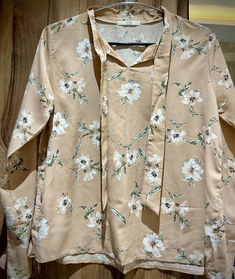 Floral Beige Top