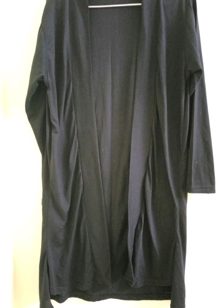 Casual Black Plain Shrug.