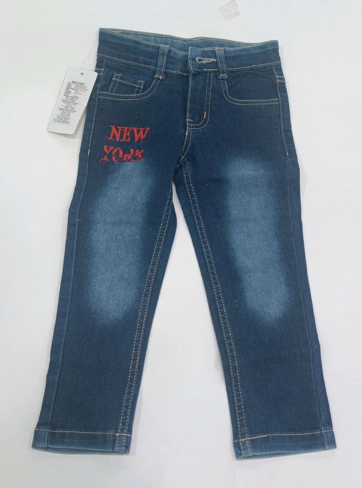 Denim Blue Jeans For Boys (2-3 Years)