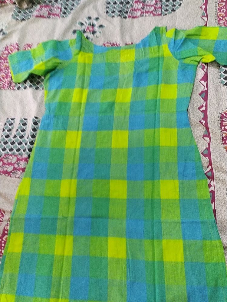 Cold Shoulder Cotton Kurta