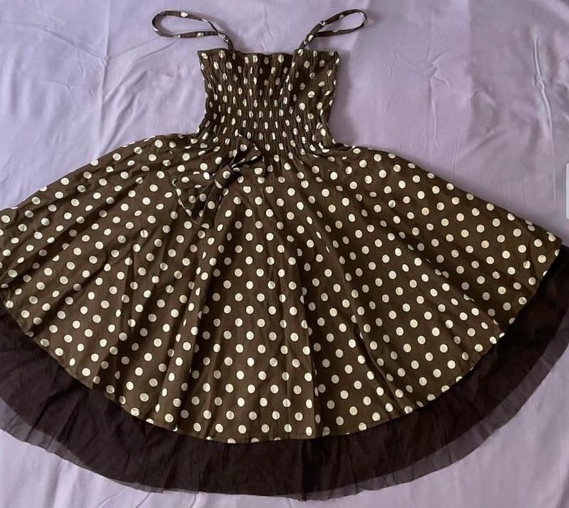 Brown Polka Dot Dress