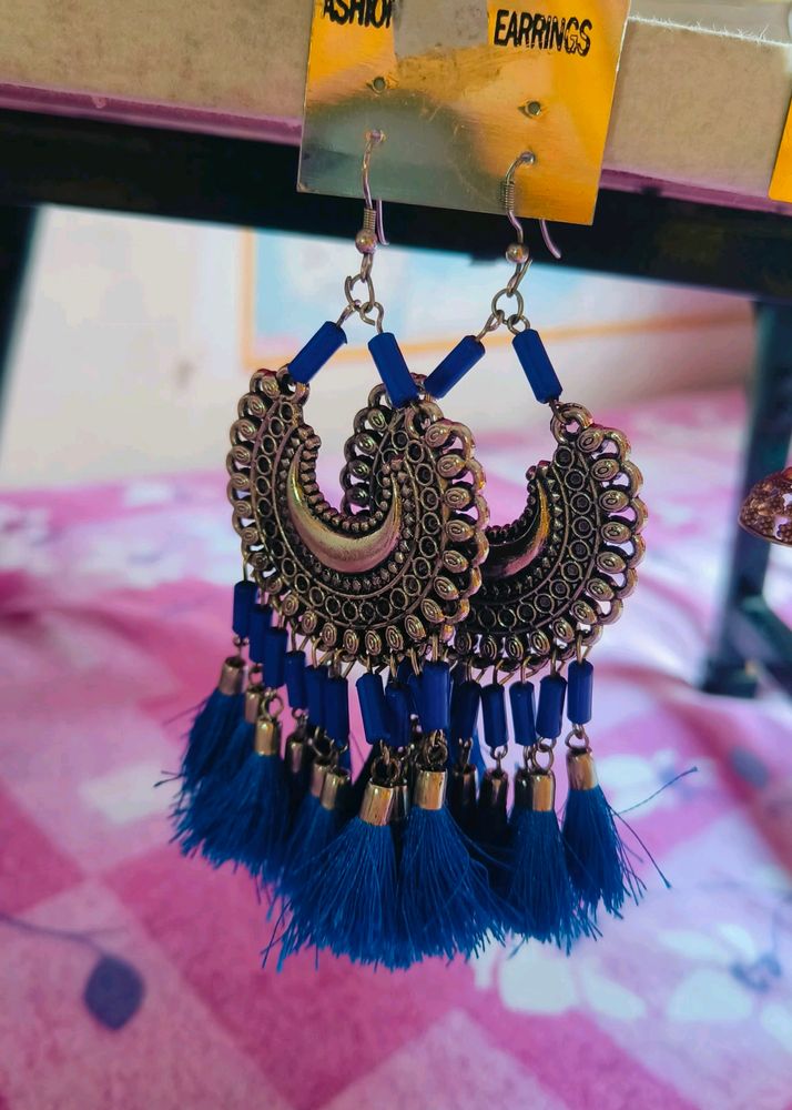 Chand Baliyan Long Earrings