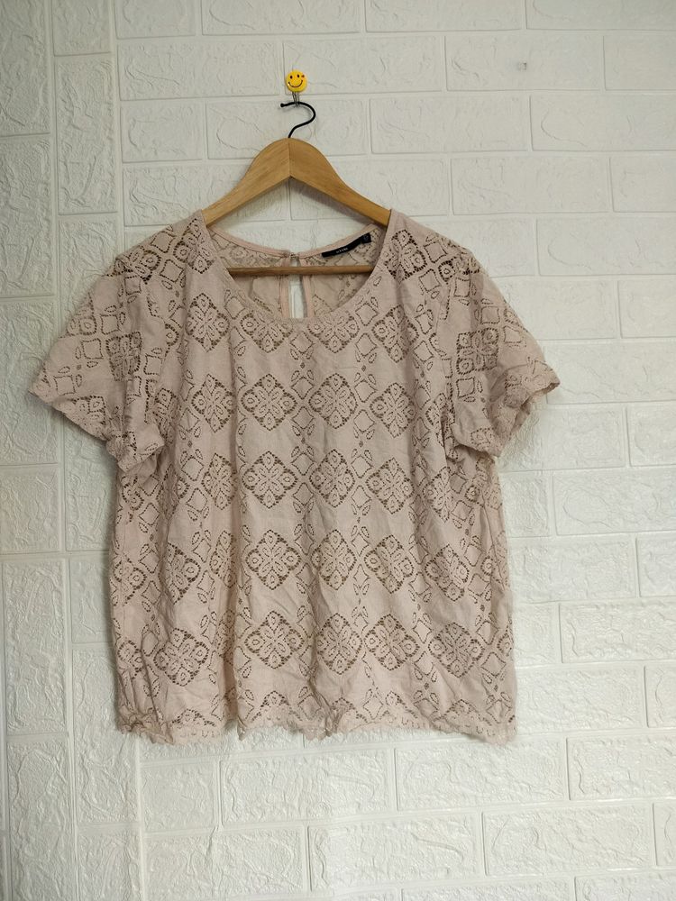 Corian Thrifted Net Top