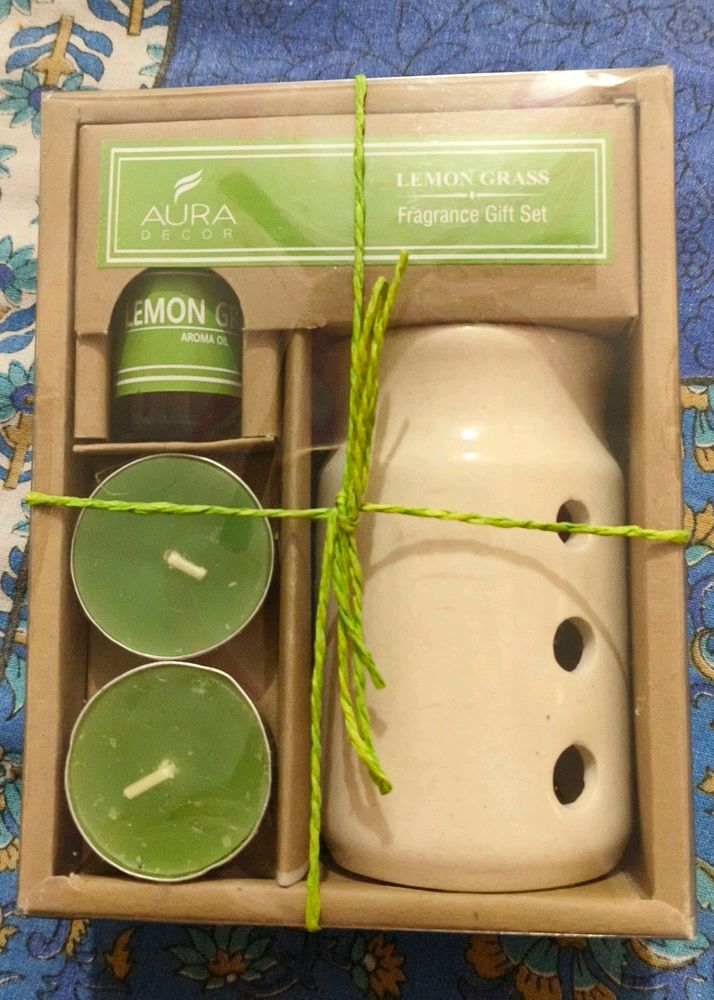 Aura Decor Lemon Grass Fragrance Gift Set.