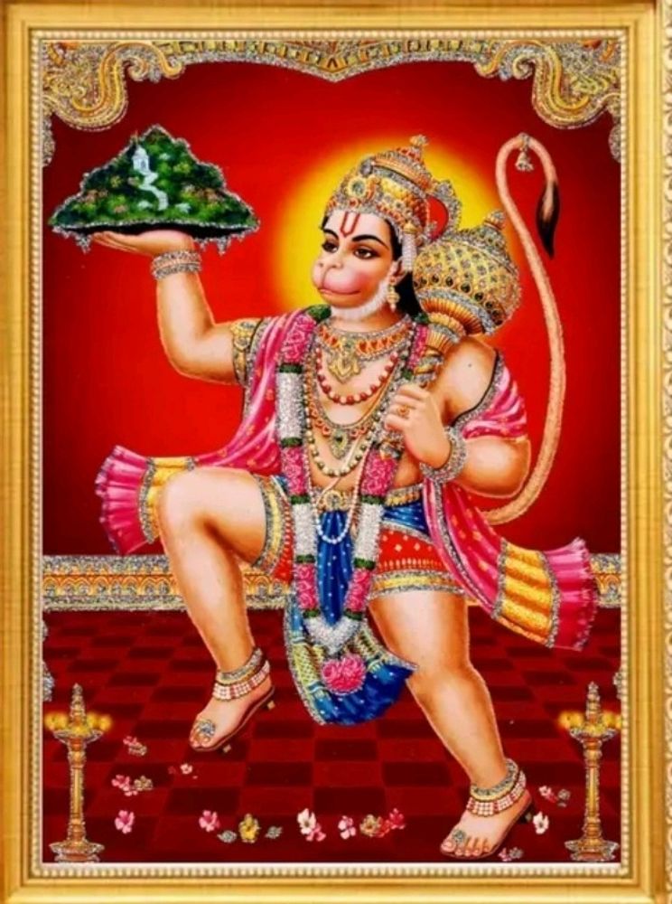 Hanuman Ji Photo Frame For Pooja Archna