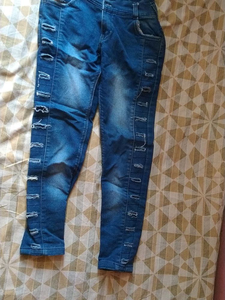 Damage Denim Jeans