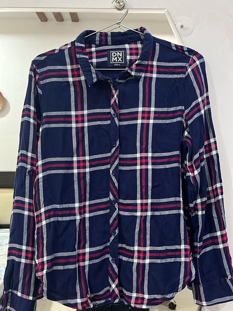 DNMX Blue Check Shirt