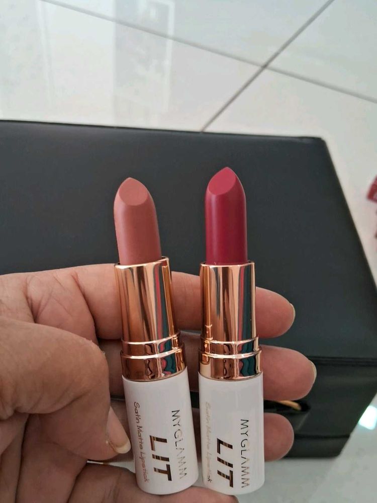 Myglamm Lit Satin Matte Lipstick Combo Of 2